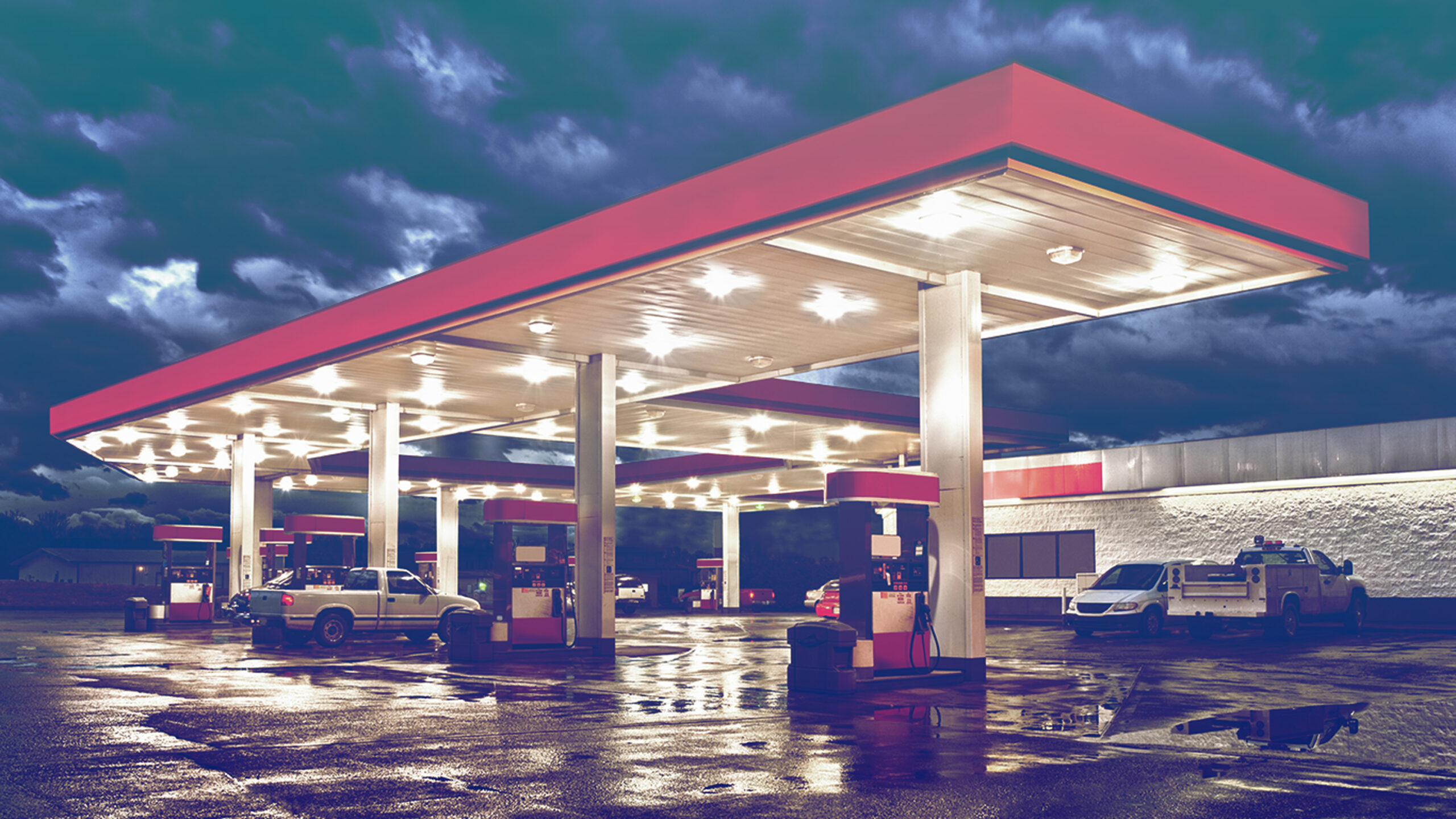 Generic Gas Station Background